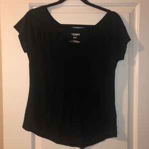 Basic black scoop neck